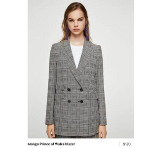 Mango Prince Of Wales Blazer size S